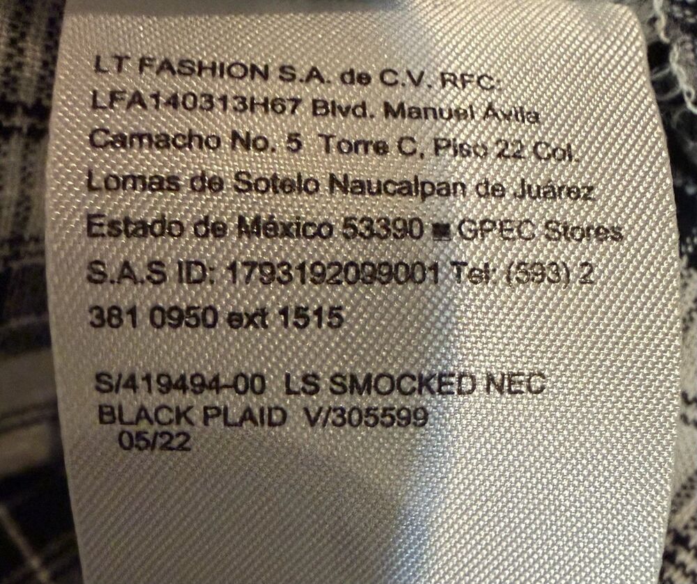 Old Navy Petite M Black White Plaid Smocked Neck Midi Dress Cottagecore Boho - Picture 6 of 7